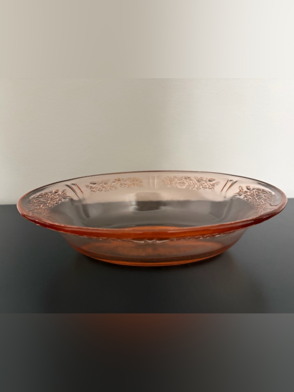 Federal Glass Sharon Cabbage Rose Pattern - Picture 2 of 6